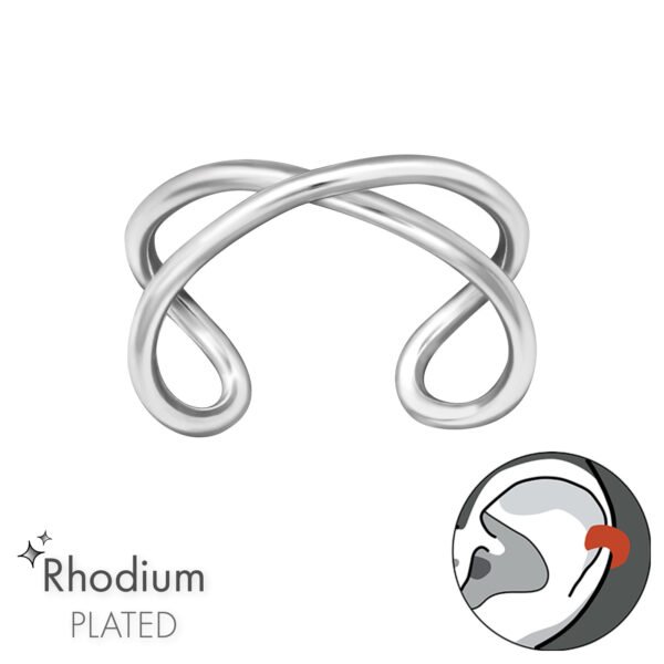 Cross -Sterling Silver Ear Cuff