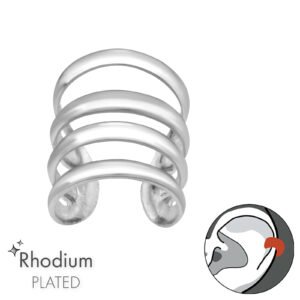 Lines-925 Sterling Silver Ear Cuffs