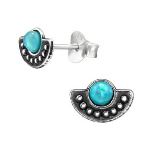 Ethnic Stud – 925 Sterling Silver Earrings