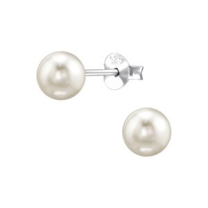 Cream Pearl– 925 Sterling Silver Studs