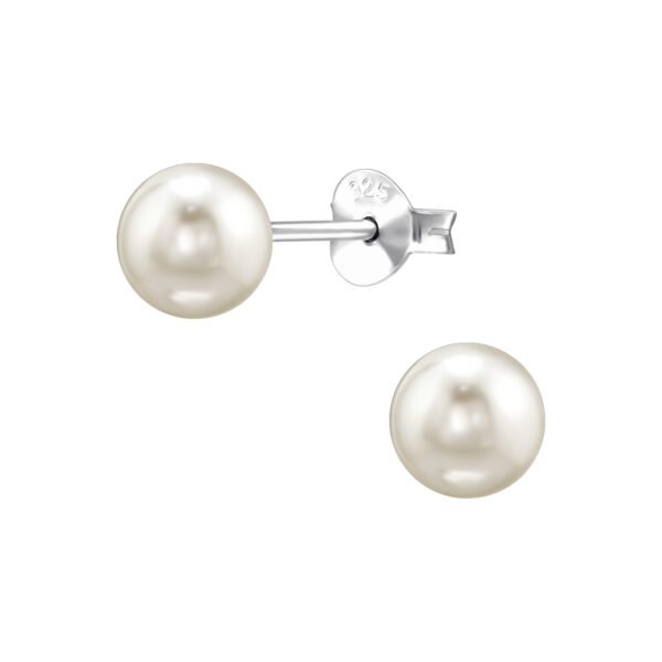 Cream Pearl– 925 Sterling Silver Studs